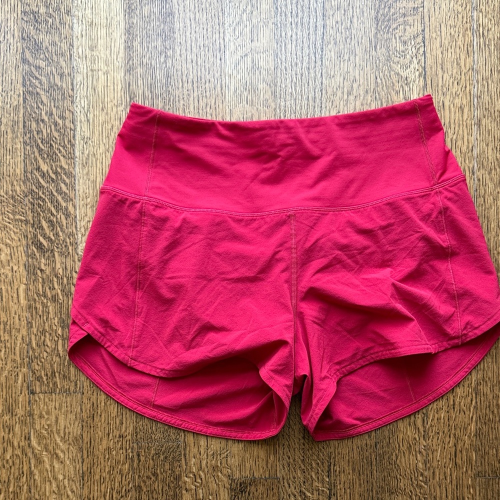 Lululemon Speed Up High Rise 2.5” Women's Red Athletic Shorts Size 6